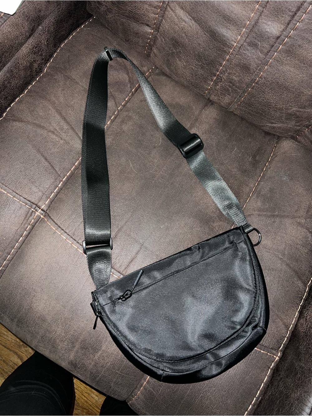 Black Crossbody Sling Bag - Unbranded